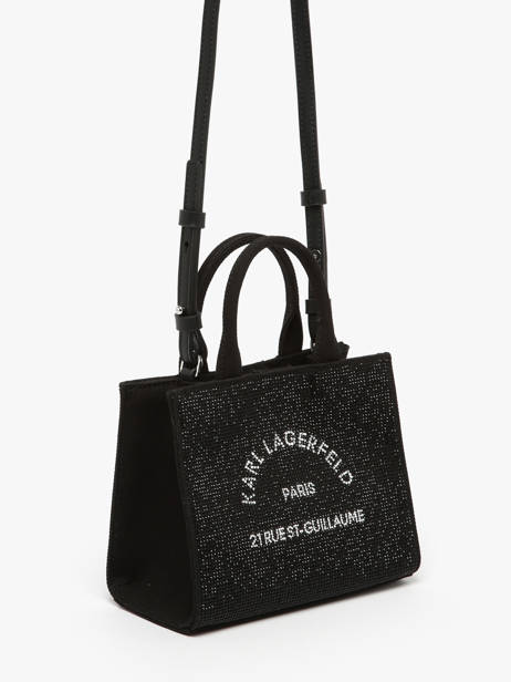 Sac Bandoulière Rue St Guillaume Strass Karl lagerfeld Noir rsg A4W50014 vue secondaire 1