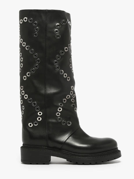 Bottes En Cuir Metisse Noir accessoires MA2071