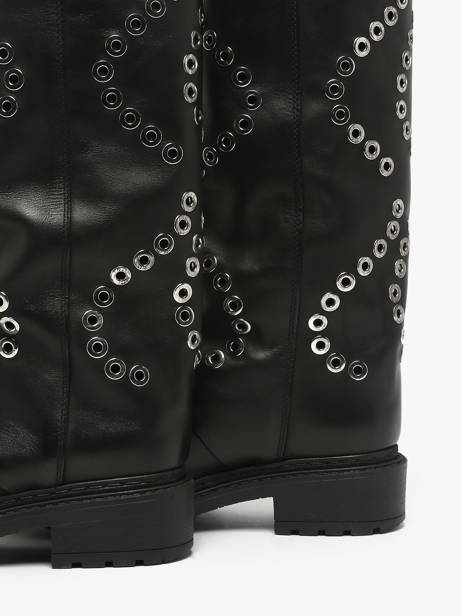 Bottes En Cuir Metisse Noir accessoires MA2071 vue secondaire 2