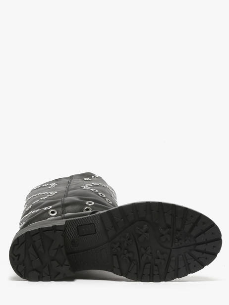 Bottes En Cuir Metisse Noir accessoires MA2071 vue secondaire 4