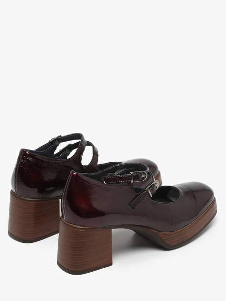 Chaussures Derbies à Talon Cristel En Cuir Dorking Rouge accessoires D9437 vue secondaire 2