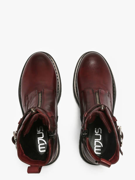 Bottines En Cuir Mjus Rouge accessoires L97202 vue secondaire 3