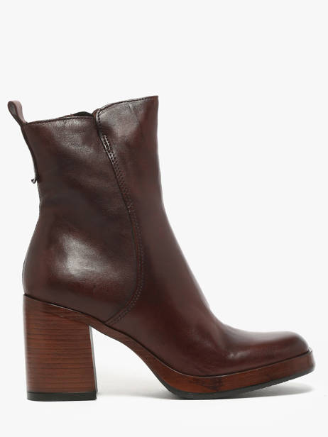 Bottines à Talon En Cuir Mjus Marron accessoires P96212