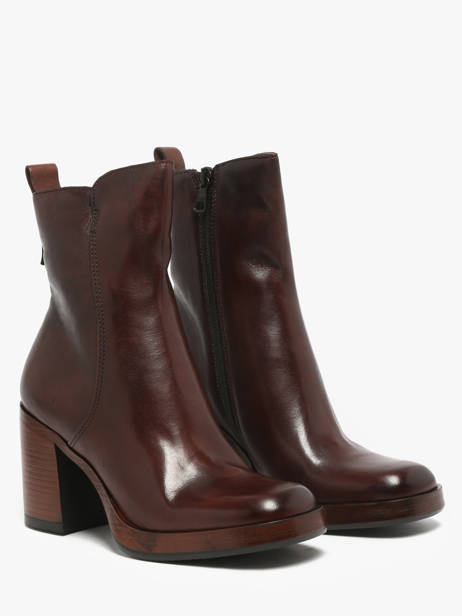 Bottines à Talon En Cuir Mjus Marron accessoires P96212 vue secondaire 2
