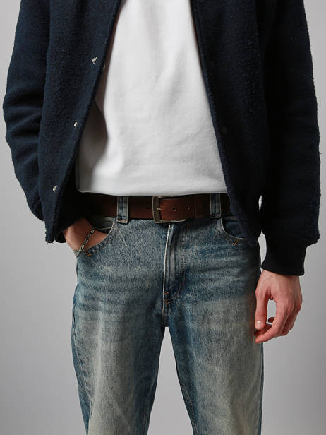 Ceinture Ajustable Von dutch Marron belt HUTCH vue secondaire 1