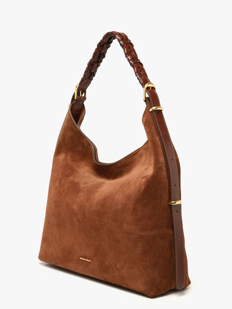 Grand Sac Hobo Jess En Cuir Velours Vanessa bruno Marron jess 29V40917 vue secondaire 2
