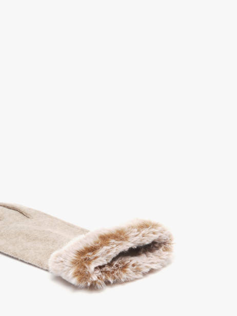 Gants Isotoner Beige women gloves 85358 vue secondaire 1