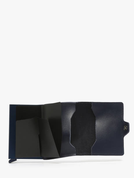 Porte-cartes Twin Original 2 Compartiments Cuir Secrid Bleu original TO vue secondaire 1