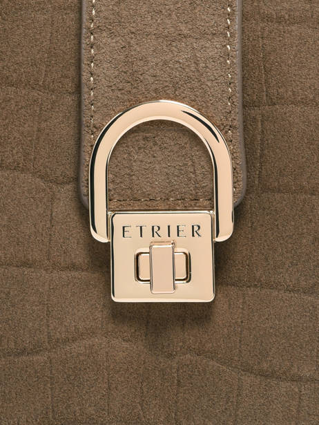 Sac Bandoulière Equestre Croco Cuir Etrier Marron equestre croco EECQ0143 vue secondaire 5