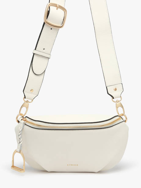 Sac Banane Torsade Cuir Etrier Blanc torsade ETOS022M vue secondaire 2