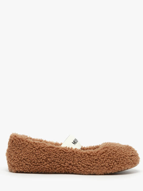 Ballerines En Cuir Moon boot Marron accessoires D2400010