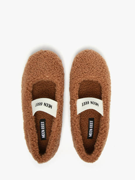 Ballerines En Cuir Moon boot Marron accessoires D2400010 vue secondaire 3