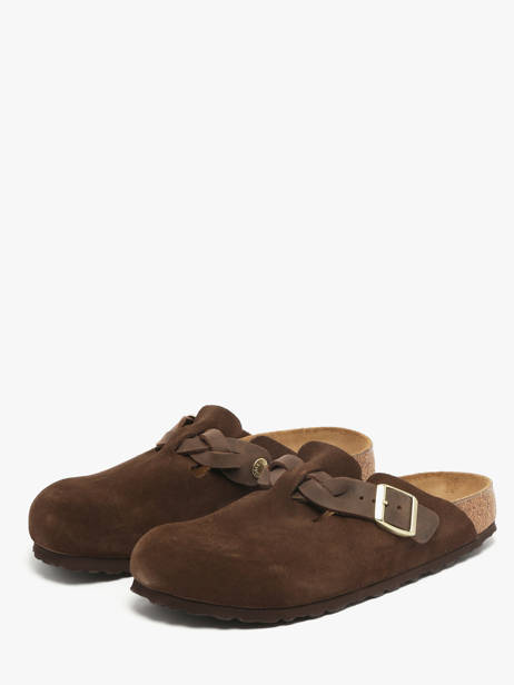 Mules En Cuir Birkenstock Marron accessoires 1031716 vue secondaire 1