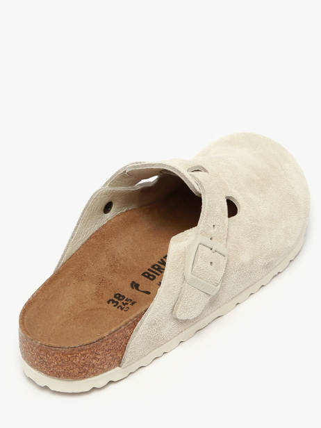 Mules En Cuir Birkenstock Blanc accessoires 1031662 vue secondaire 2