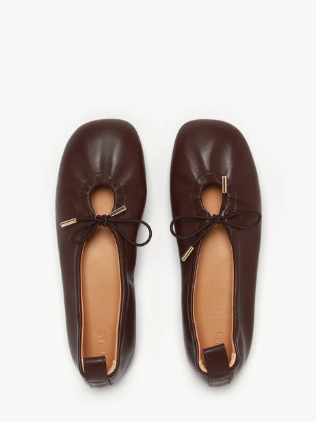 Ballerines En Cuir Alohas Marron accessoires 10030302 vue secondaire 3