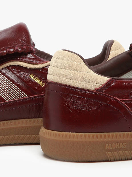 Sneakers En Cuir Alohas Rouge accessoires 10082905 vue secondaire 2