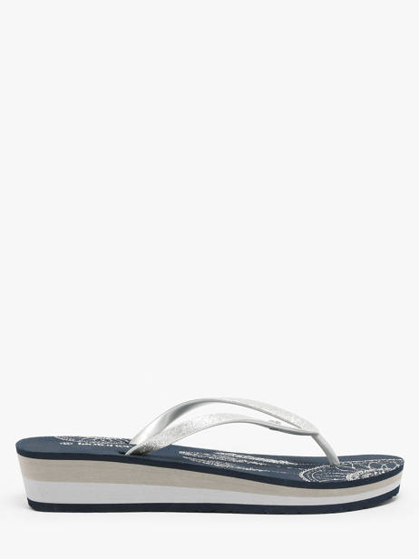 Nu-pieds à Talon Isotoner Bleu accessoires 94163 vue secondaire 3