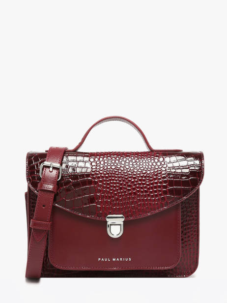 Sac Bandoulière Croco Vernis Paul marius Rouge croco vernis GEORGCRV