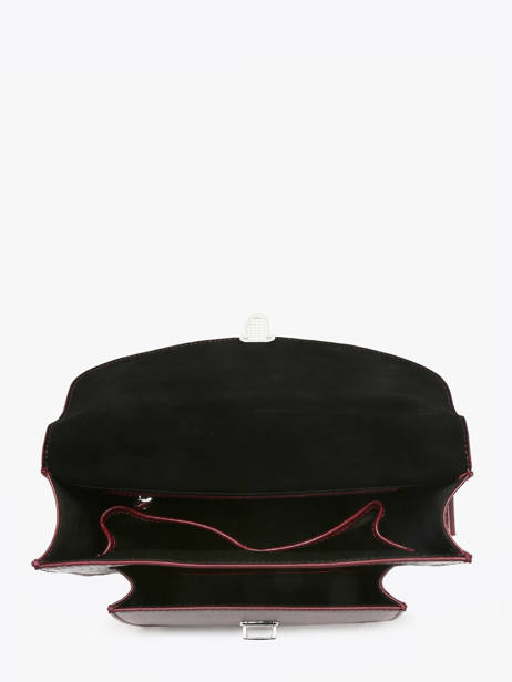 Sac Bandoulière Croco Vernis Paul marius Rouge croco vernis GEORGCRV vue secondaire 2