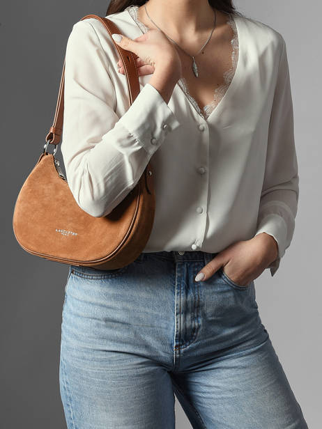 Shoulder Bag Suede Leather Lancaster Beige suede 81 other view 1