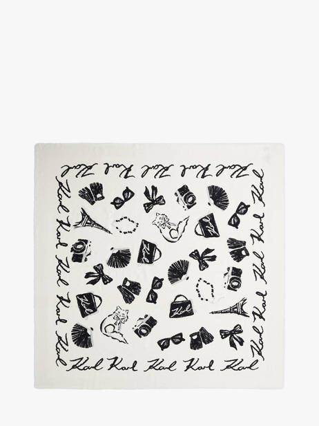 Foulard Monogram 120x120 Cm Karl lagerfeld Blanc k monogram B1W33086