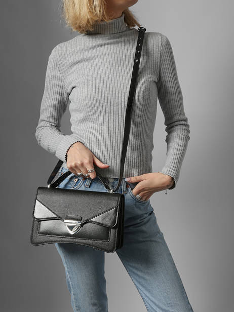 Leather Madame George Caviar Crossbody Bag Paul marius Black caviar MGEORCAV other view 1