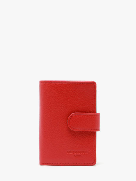Card Holder Confort Leather Hexagona Red confort 467254