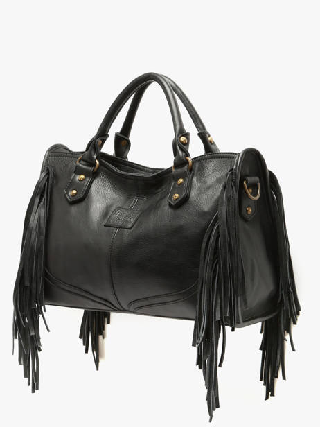 Satchel Dakota Leather Basilic pepper Black dakota BDAK22 other view 2