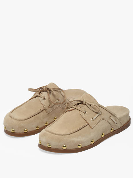 Slippers In Leather Alpe Beige women 53971108 other view 1