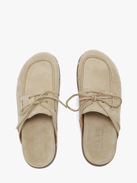 Slippers In Leather Alpe Beige women 53971108 other view 3