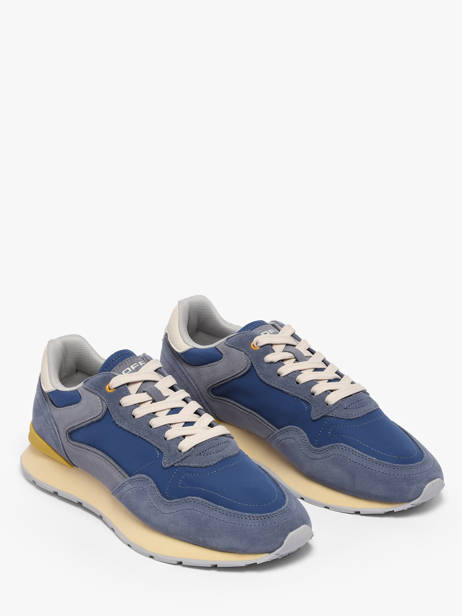 Sneakers In Leather Hoff Blue men 12602011 other view 2