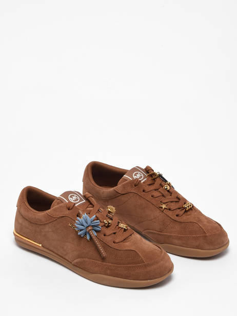 Sneakers En Cuir Michael kors Marron women OFS2S230 vue secondaire 1
