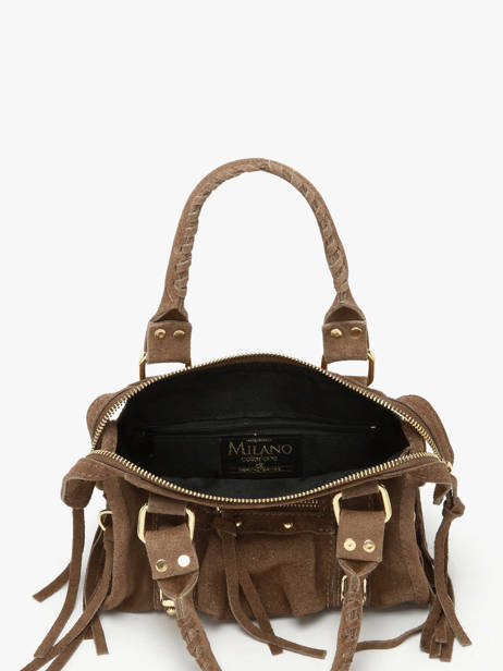 Sac Bandoulière Velvet Cuir Milano Beige velvet VE24092O vue secondaire 3