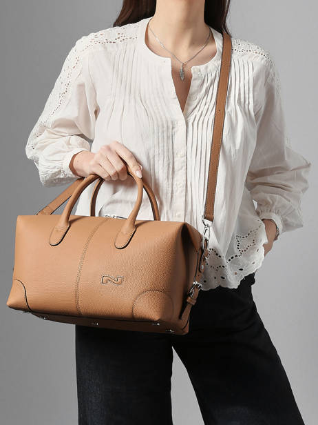 Leather Senna Satchel Nathan baume Brown drive 2 other view 1