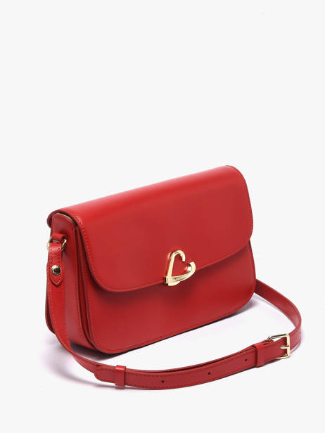 Sac Bandoulière Paris Philos Cuir Lancaster Rouge paris philos 82 vue secondaire 2