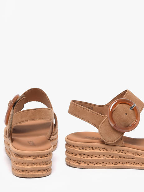 Platform Sandals In Leather Gabor Brown women 14 other view 2