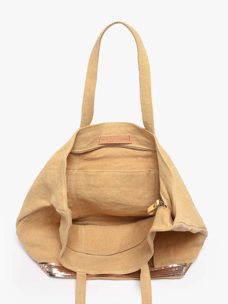 Le Cabas L Lin Paillettes Vanessa bruno Jaune cabas lin 31V40409 vue secondaire 3