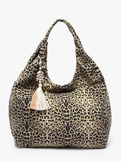 Sac Porté épaule Leopard Coton Miniprix Beige leopard L