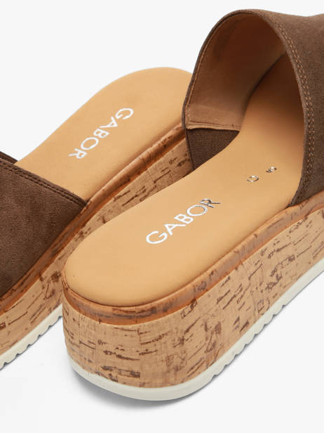 Slippers In Leather Gabor Brown women 41 other view 2