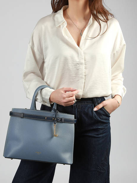 Satchel Faubourg Leather Lancel Blue faubourg A13548 other view 1