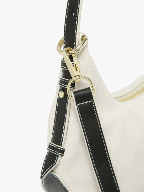 Sac Bandoulière Sam Cuir Daim Nathan baume Beige vogue 4 vue secondaire 3