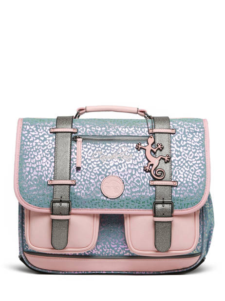 Wheeled Schoolbag 2 Compartments Cameleon Blue vintage fantasy PBVGCA38 other view 7