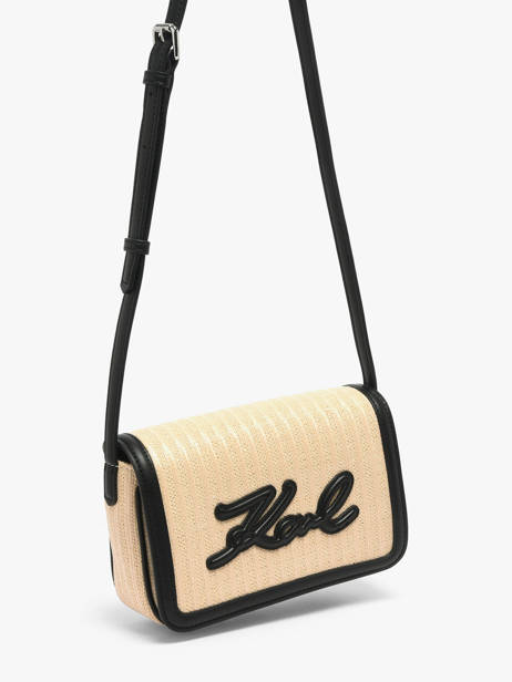 Sac Bandoulière K Signature Raphia Karl lagerfeld Beige k signature B2W30089 vue secondaire 2