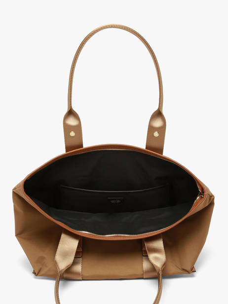 Medium Mistral Rollable Tote Bag Nylon And Leather Lancel Brown mistral A13995 other view 3