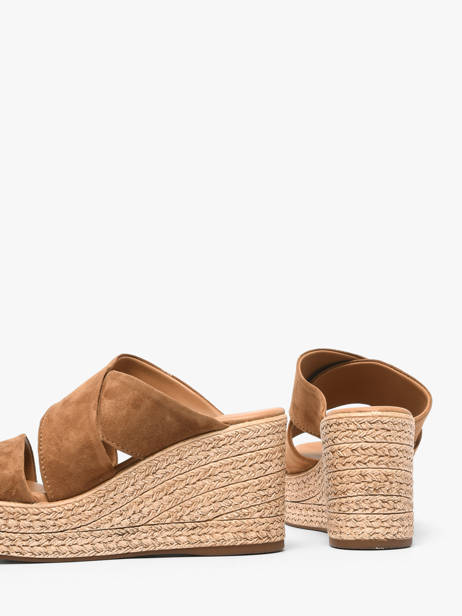 Wedge Slippers In Leather Aliwell Brown women A126189 other view 2