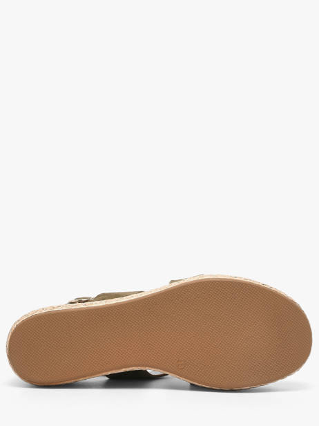 Wedge Sandals In Leather Aliwell Green women A126158 other view 4