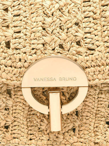 Sac Moyen Moon Raphia Tressage Chevron Vanessa bruno Beige moon raphia 91V40533 vue secondaire 2