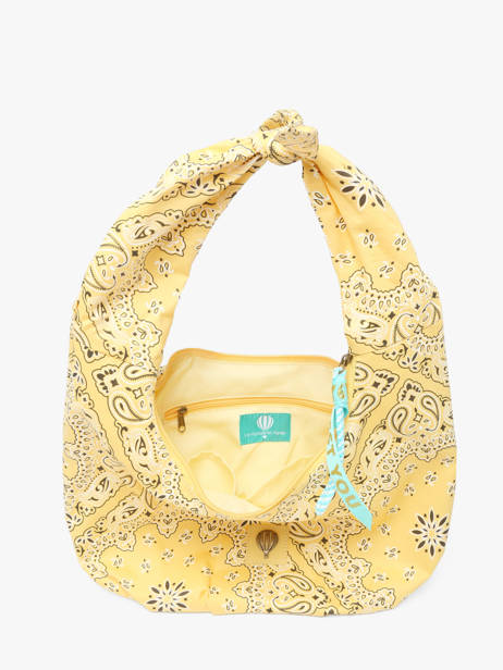 Sac Porté épaule Bandana Coton Le voyage en panier Jaune bandana PM970 vue secondaire 3