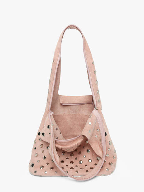 Sac Porté épaule Suede Miniprix Rose suede F9928 vue secondaire 2