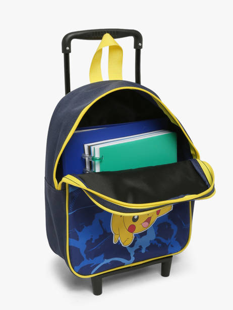 Sac A Dos à Roulettes 1 Compartiment Pokemon Bleu pokemon & friends 26KK204F vue secondaire 3